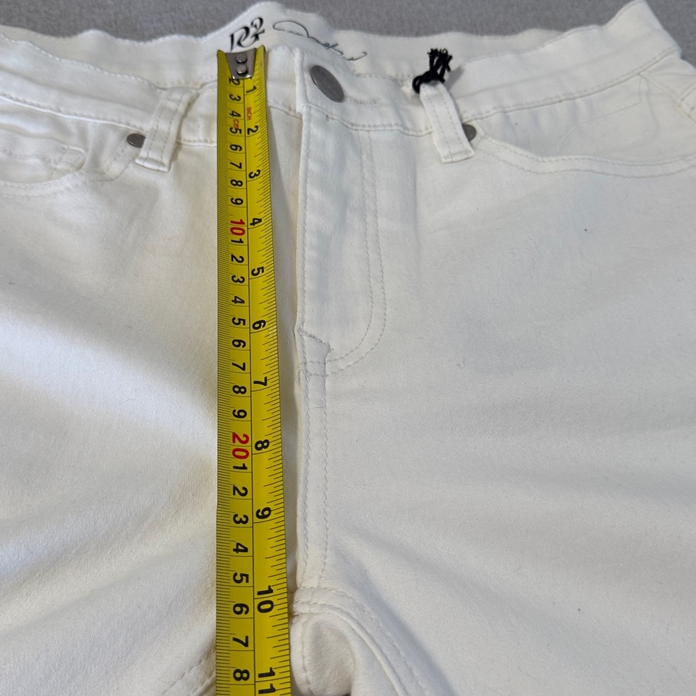 Diane Gilman DG2 Cropped Stretch White Denim Jeans Women's SZ12P. - Picture 7 of 14
